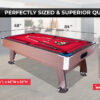 RACK Pool Tables Rack Draco 7-foot Tournament Billiard/pool Table (red Felt  With Black Body)